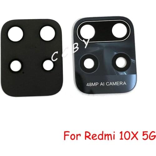 100pcs Camera Glass Lens For Xiaomi Redmi 10X 5G Rear Bcak Camera Glass Cover With Adhesive Sticker
