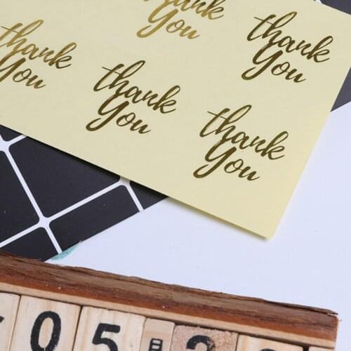 1000pcs Transparent thank you hot stamping Scrapbooking DIY Gift Sticker Handmade Sticker free shipping