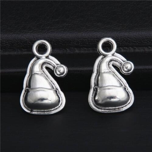 40pcs Silver Color Hat Charm Witch Hat Charm Pendant Jewelry Findings Accessories A2792