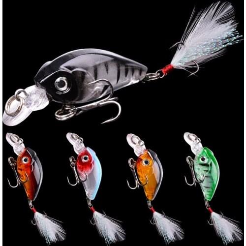 5pcs 4.5cm 4g Crank Fishing Lure Wobbler Floating Artificial plastic Hard Bait Trout Crankbait Bass Pike Japan Fishing Tackle