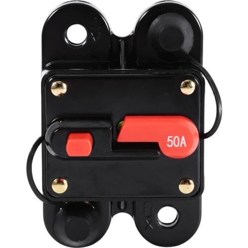 50Amp -100Amp Circuit Breaker Reset Fuseholder Car Boat Fuse Holder Waterproof 12-24V Fit For Car Boat Marine Bike Use Etc