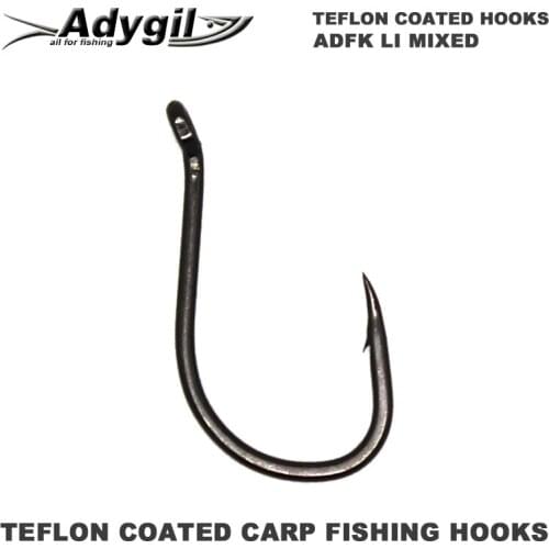 Adygil Matt Black Fishing Coated Carp Fishing Hooks Kits ADFK LI MIXED #2 #4 #6 #8 #10 100pcs/lot
