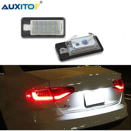 Error Free LED Number License Plate Light Auto Lamp For Audi A3 A4 S4 RS4 B6 B7 A6 RS6 S6 C6 A5 S5 2D Cabrio Q7 A8 S8 RS4 Avant
