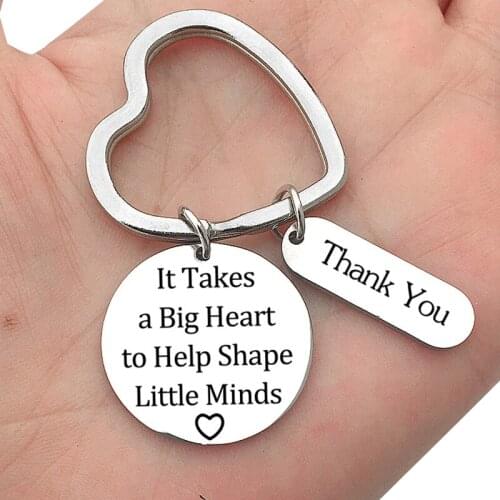 Keychain Ring Key Holder Stainless Steel Teachers' Day Thank You Festival Gift