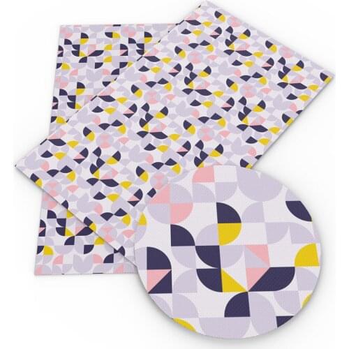 David accessories 20*33cm Plaid Printed Synthetic Leather DIY Bow Bag Shoes Material Home Decoration Faux Leather Fabric,1Yc8310