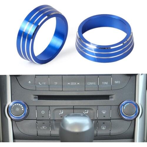 DWCX car-styling 2PCS Aluminum Alloy Air-Conditioning Knob Switch Cover Trim for Chevrolet Malibu 2012 2013 2014 2015