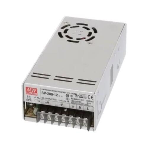 Switching power supply SP-200-12 12V 16.7A Power Supply; AC-DC; 12V; 16.7A; 100-264V In; Enclosed; Panel Mount; PFC; 200W