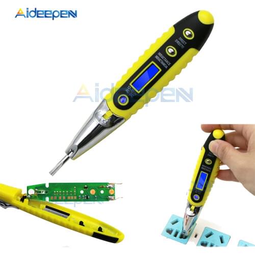 AC DC 12-250V Multifunction Digital Induction Test Pencil Screwdriver Electrical Tester With LED Light Voltage Detector Test Pen