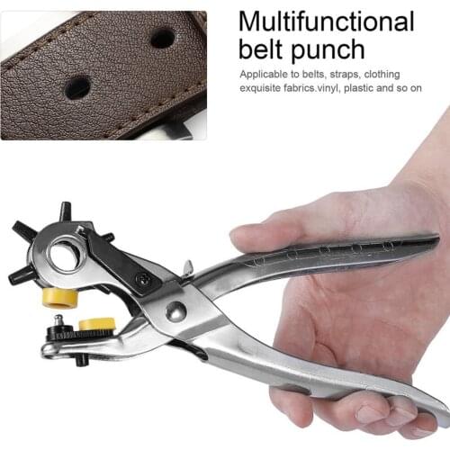 Multifunctional Hole Puncher Handle Punch Eyelet Plier With 5 Different Hole Sizes For Leather Strap Watch Band Leather Card