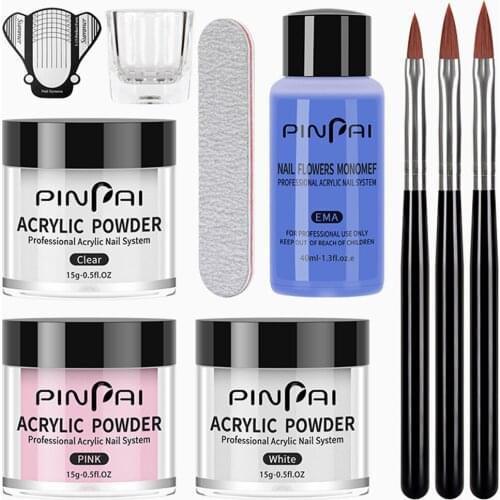 Monomer Acrylic Powder Liquid Clear Color acrylic Nail Kit Powder And Nail Liquid Art Manicure Tool For Nail Extension Set