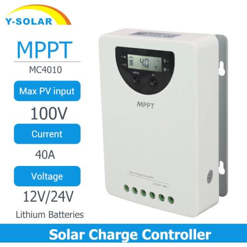 MPPT 40A 12V24V Auto Solar Charge Controller For Lithium Batteries Solar PV Regulator Charger солнечная панель Dual Automatic P