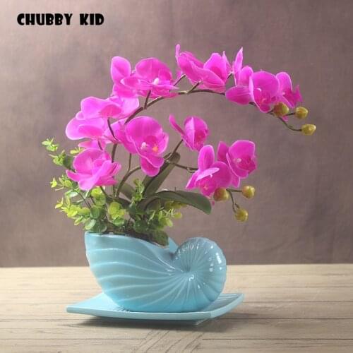 Real touch High simulation flowers arts artificial orchid suit felt wedding decorative latex orchids bonsai ikebana orquideas