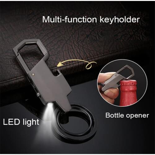 Bycobecy New LED Lighted Key Case Pendant Car Opener Ring Key Holder Metal Creative Mens Womens Custom Waist The Housekeeper
