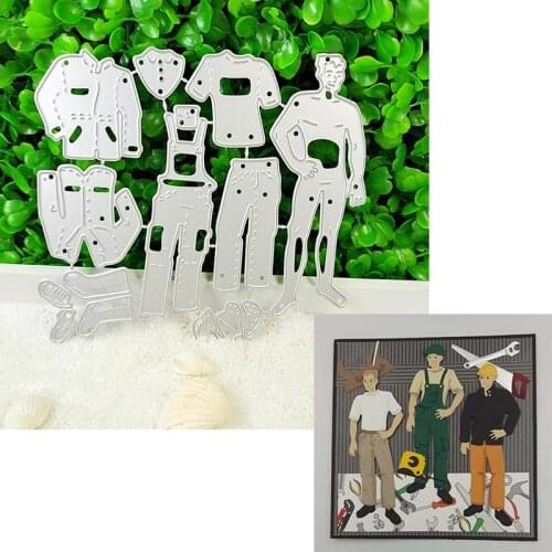 Suitable for Valentines Day metal cutting mold and DIY scrapbook album 3D greeting card creative character clothing 2021 NEW