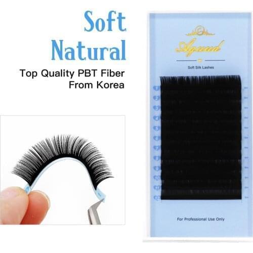 AGUUD C CC D DD Curl Individual Eyelash Extension Natural Soft Silk Lashes Russian Volume Classic Eyelash Extensions Cilios