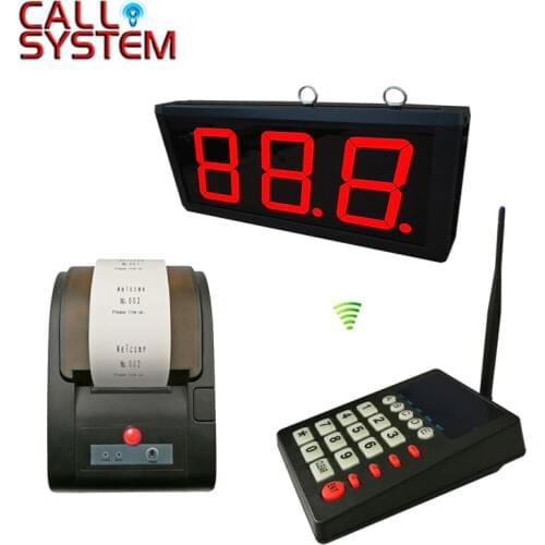 Queue Call Management System 3-digit number Large display receiver with number ticket thermal printer