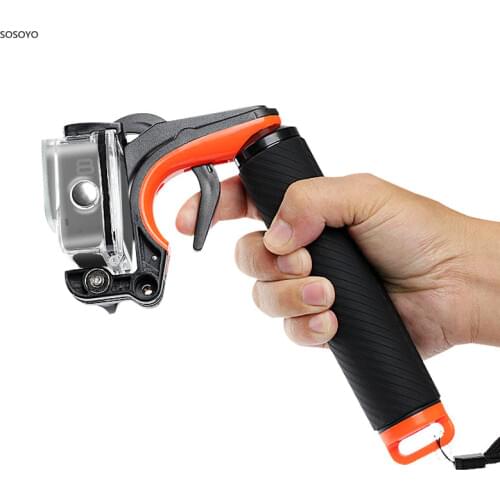 2 in 1 Shutter Trigger Floating Monopod Mounting adapter Diving Handheld Selfie stick For Gopro Hero 8 black Camera Accessories