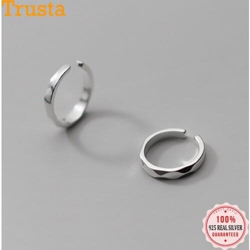 TrustDavis Real 925 Sterling Silver Fashion Sweet Geometric Multifaceted Clip Earrings For Women Wedding Fine S925 Jewelry DB635