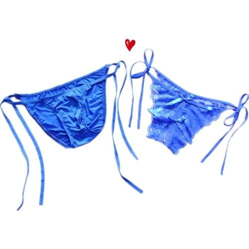 Sexy Briefs Mesh Transparent Men Erotic Loves/Couples Underwear Lady Open Crotch Hot Panties Valentines Day Gift