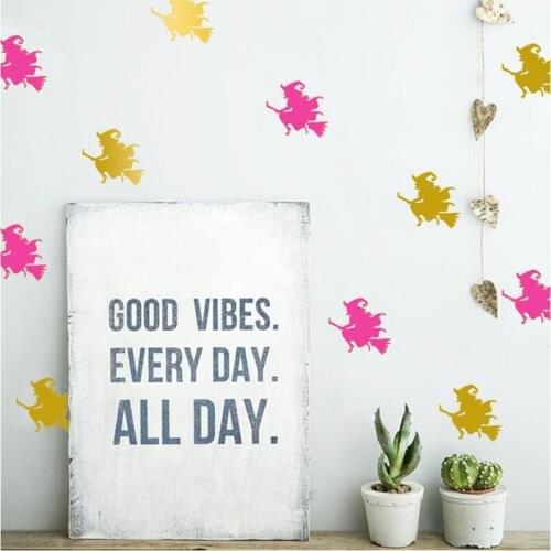 Vinyl Wall Sticker Hot Sorceress Witch Halloween Wall Deccal Christmas Home Decoration Murals Bedroom Art B281