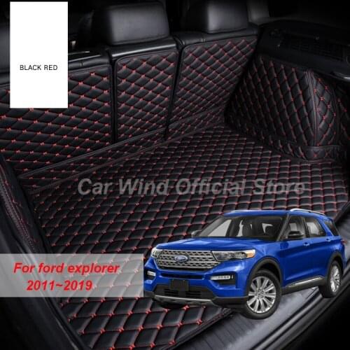 High quality Car Trunk Mats For ford explorer 2011 2012 2013 2014 2015 2016 2017 2018 2019 Cargo Liner Accessories