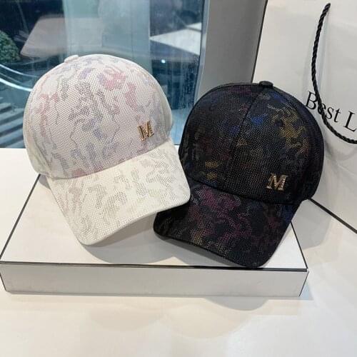 Womens Hat Korean Fashion Breathable Baseball Cap Show Face Small M Standard Mesh Camouflage Caps All-match Sun Hats
