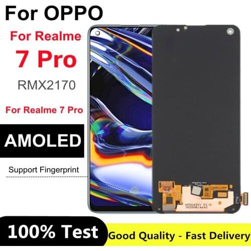 6.4" AMOLED For OPPO Realme 7 Pro LCD Display Touch Screen Digitizer Full Assembly for Oppo RMX2170 Realme 7 Pro lcd