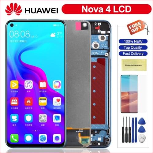 6.4'' LCD For Huawei Nova 4 LCD Display Touch Screen Panel Digitizer Assembly For Huawei Nova4 VCE-AL00 VCE-TL00 Display Screen