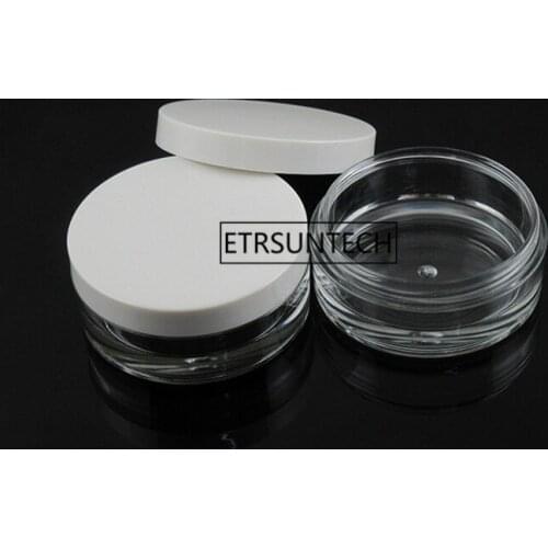 100pcs Plastic 15g Cream Jar Bottle Empty Refillable Container Box Display Women Cosemtic Vial F2646