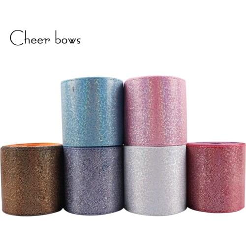 2Y/lot 3" 75mm Solid Color Laser Leather Ribbon DIY Hairbows Accessories Wedding Party Decoration Holiday Decorations Materials