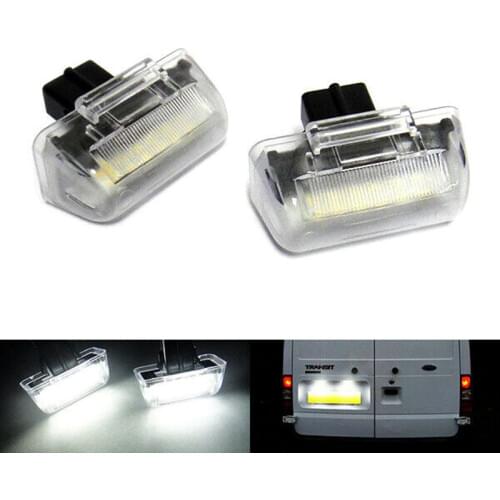 2X LED Licence Number Plate Light White for Ford Transit Tourneo MK5 MK6 MK7 1995-14
