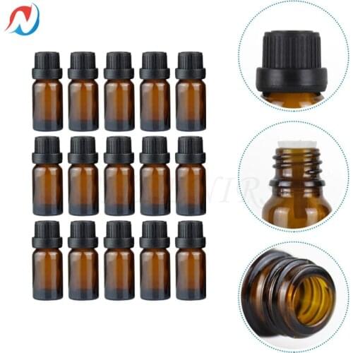 24pcs 5ml 5cc Amber Glass Essential Oil Bottles Cosmetic Storage Container Brown Bottles