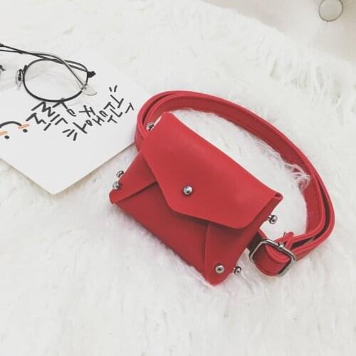 2020 New Childrens Bag Mini Square Bag Rivet Fashion Pouch Kids Girl Cute Waist Packs Korean Shoulder Messenger bag