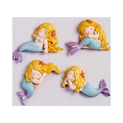 2D Silicone Molds Mermaid Cakes Molds Sugar Mermaid Kitchen Baking Supplies DIY Cookies Chocolate Soap Mold Cake Decoration Tool