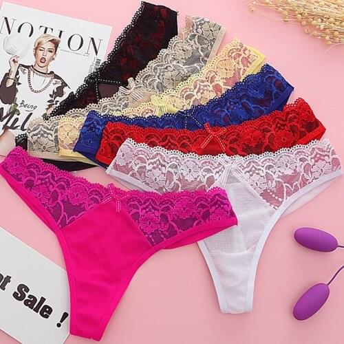 5pcs/lot Women Thong Panties Mesh Underwear Female Transparent Briefs Girls' Underpants XXS-L Sexy Intimates Panty 5008nP5