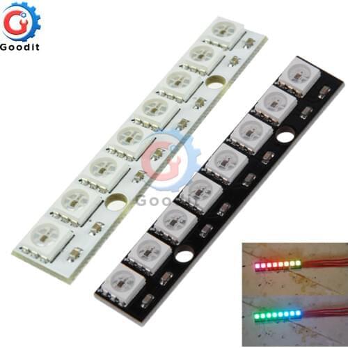 8Bit Channel WS2812 5050 RGB 8 LED Light Built-In Full Color-Driven Development Board Strip Driver Board for Arduino 8 channel