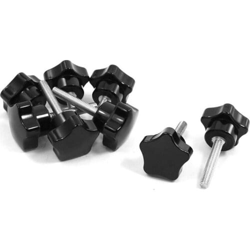 8 Pcs M6 x 30mm Male Thread Dia Head Clamping Screw Knob