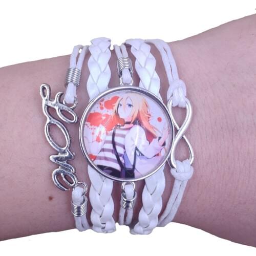 Anime Leather Bracelet Ray Angels of Death Time gem Unique Multilayer Infinity Love Retro Women Female Drop Shipping SLDTS