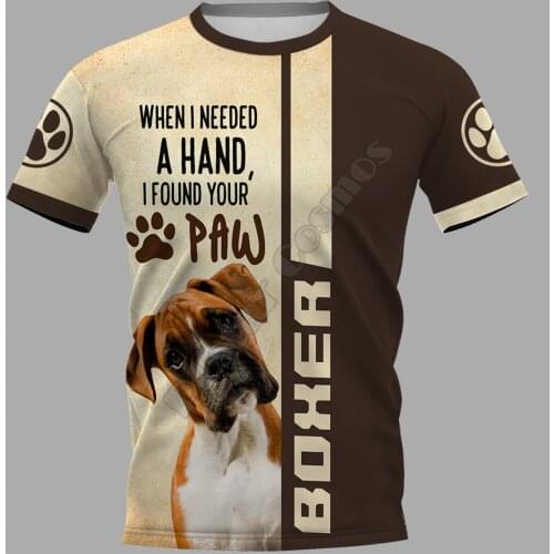 Boxer 3D Printed t shirts women for men Summer Casual Tees Short Sleeve T-shirts Funny Animal Short Sleeve 01