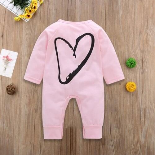 Baby Rompers Winter Autumn Newborn Baby Clothes Unisex Long Sleeve Heart Print Kids Boys Jumpsuit Baby Girls Outfits Clothes