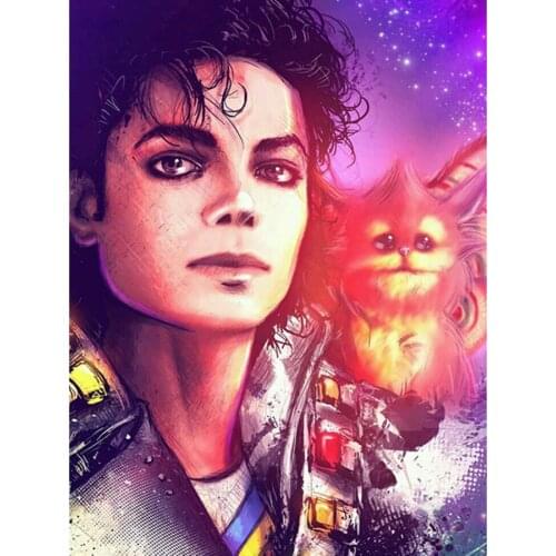 DIY Diamond Painting Michael Jackson 5D Full Beads Rhinestone Mosaic Picture Diamond Embroidery Idol For Home Decoration