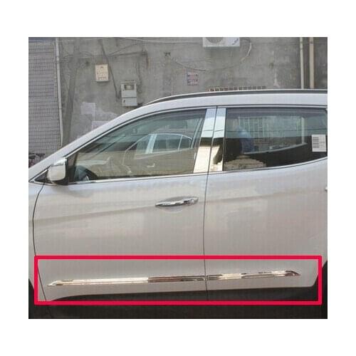 For Toyota Prado FJ150 2014 2015 2016 ABS Chrome Car Decoration Side Door Line Garnish Body Molding Moulding Trim