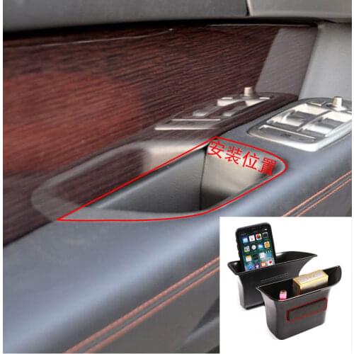 For 2008-2015 Jaguar XF Door Storage Box Storage Handle Storage Box Car Organizer Auto Seat Gap Storage Box Car Accessories