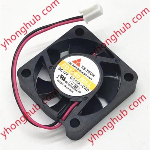 Y.S TECH FD124010LL DC 12V 0.085A 40x40x10mm 2-wire Server Cooling Fan