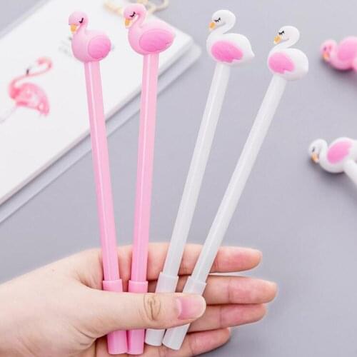 Ellen Brook 1 PCS Creative Cute Kawaii Flamingo Gel Pen Stationery Novel Styling School Office Supplies Sweet Pretty Lovely Pen