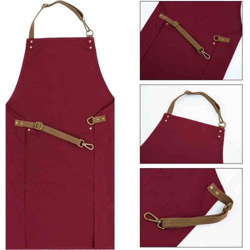 Denim Apron Barista Barber Restaurant Men and Women Tattoo Work Clothes Pinafore