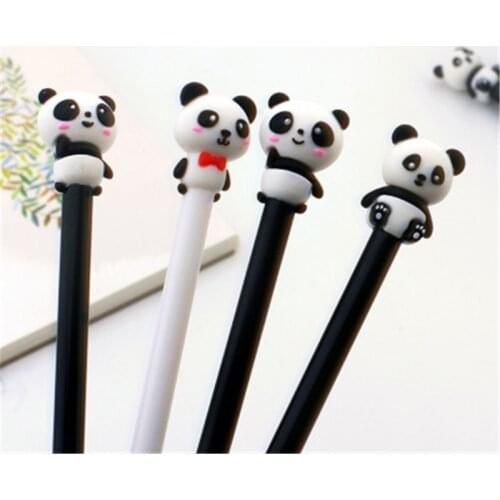 Cute Panda Gel Pen for Writing Kawaii 0.5 Mm Black Ink Neutral Pen School Office Supplies Promotional Gift