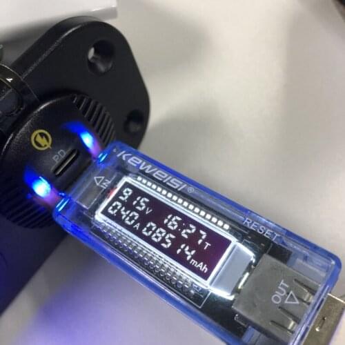 H05A 12V 24V Car QC3.0 USB Type C PD Fast Charger Socket Panel LED Voltmeter Switch