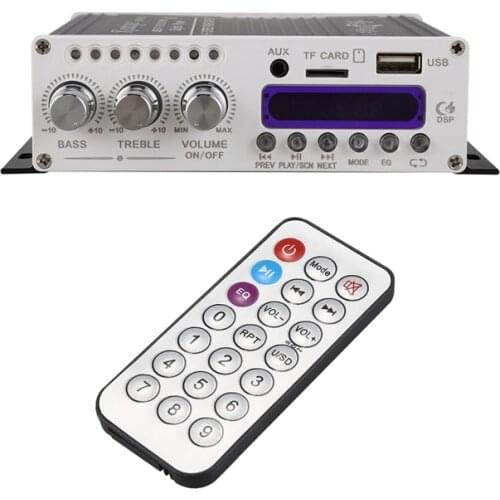 Kentiger V10 Amplifier Bluetooth Hi-Fi Class-Ab Stereo Super Bass Audio Power Amplifiers Car Senior Shielding Built-In Circuit