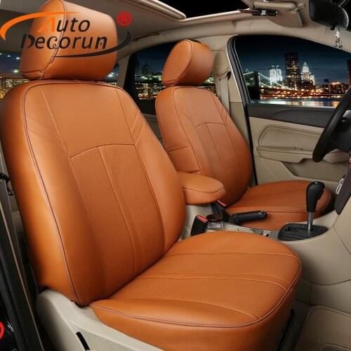 AutoDecorun seat cushion for Skoda Octavia a7 a5 car seat covers set interior accessories PU leather car seats supports styling